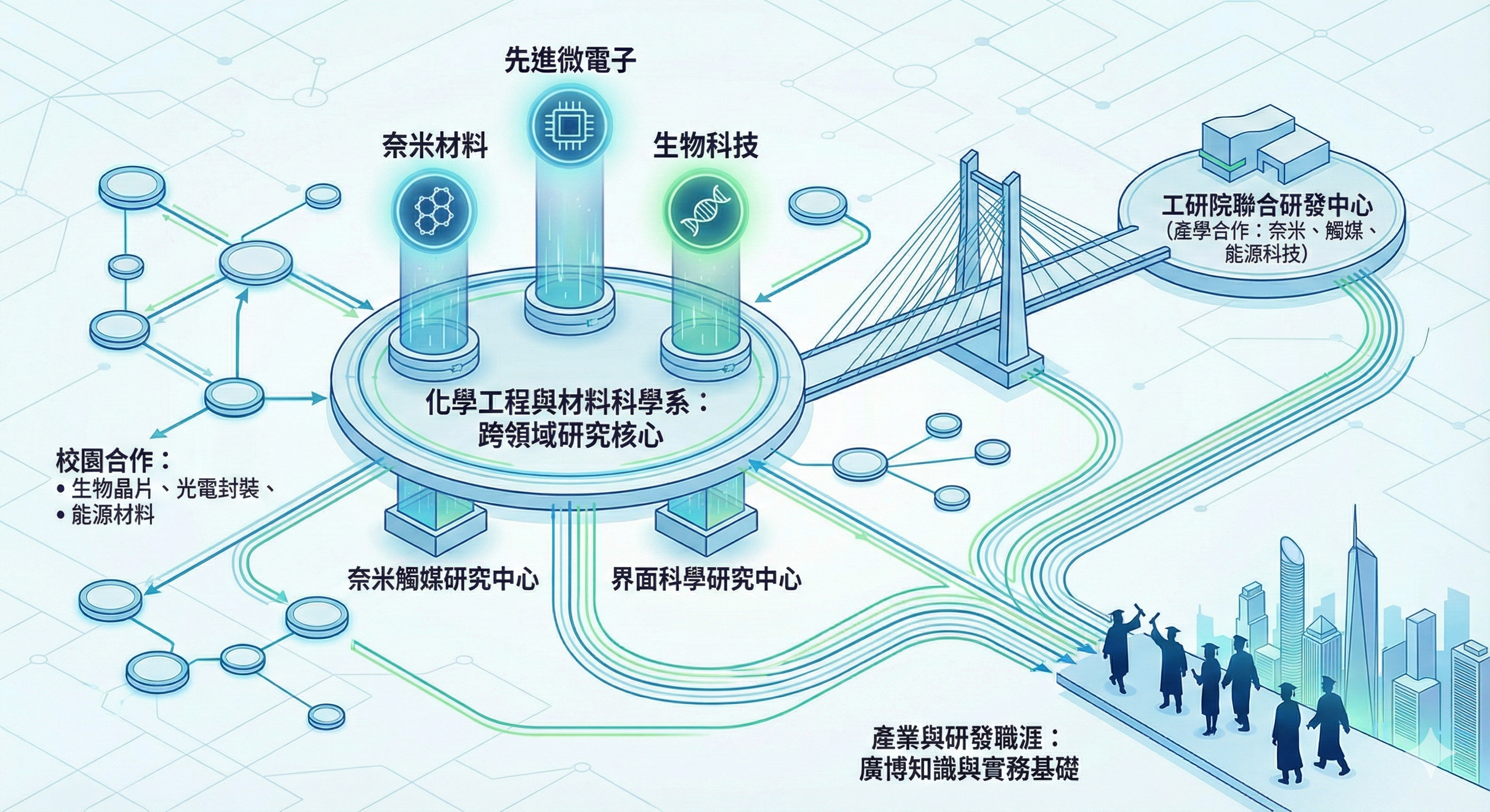 跨領域研究核心示意圖
